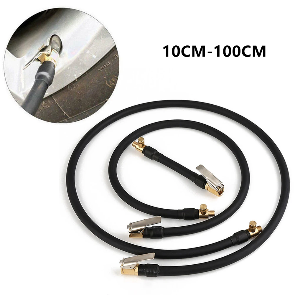 لطيفة المحمولة أنبوب قابل للنفخ تمديد أنبوب النحاس فوهة صمام أدوات الصيانة السوداء 1 قطعة 61-148 جرام مضخة هواء #6