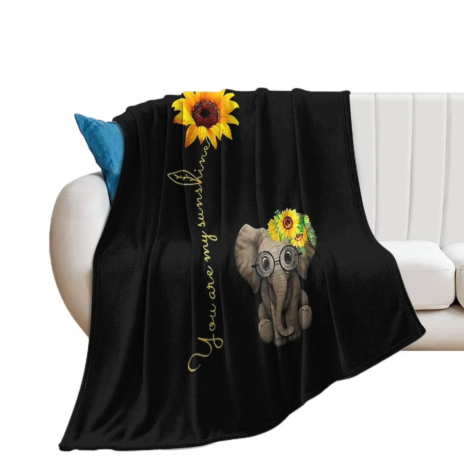 

You Are My Sunshine Hippie Sunflower Elephant Shirt Throw Blanket Luxury St Winter beds Blankets For Sofas Blankets