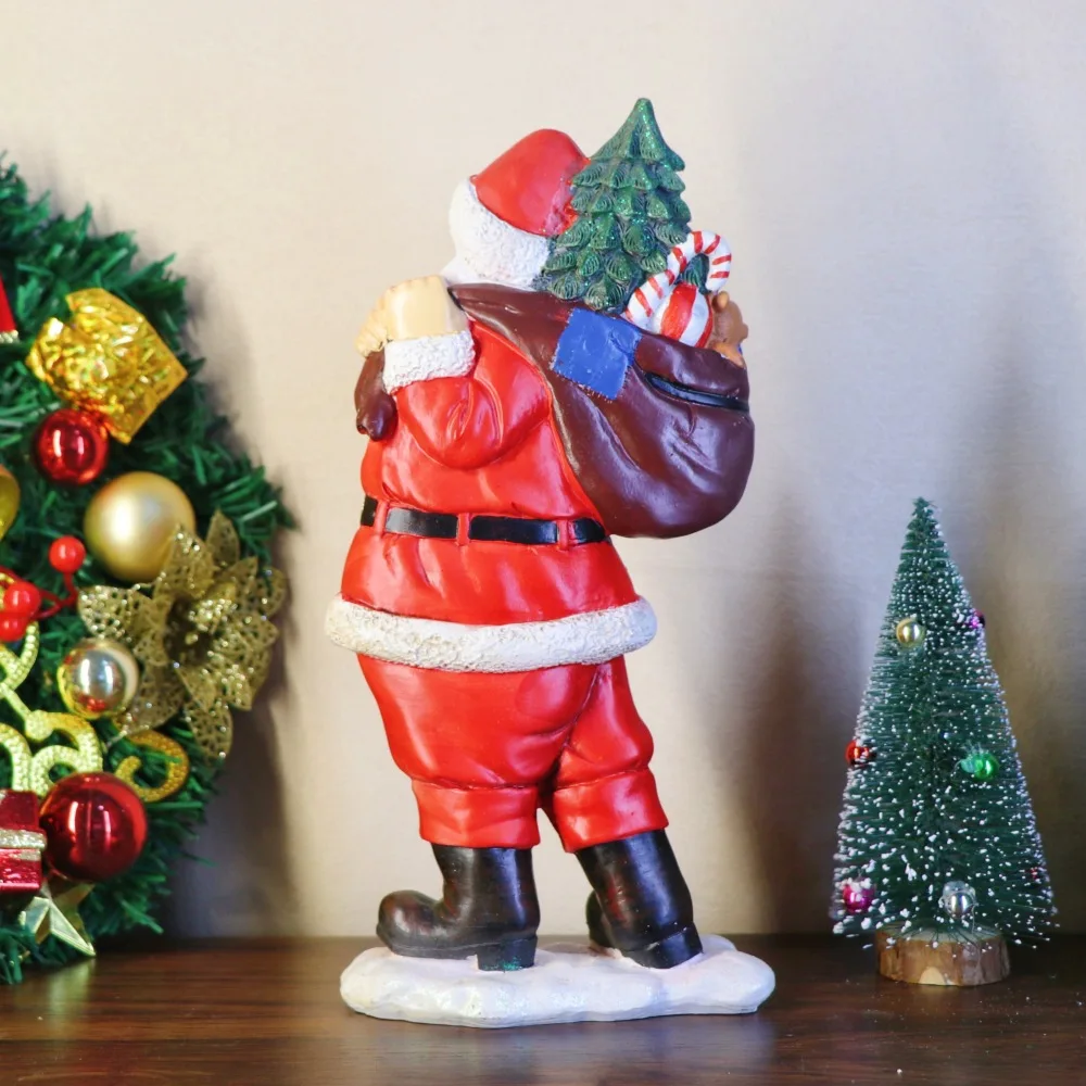 Neue Weihnachtsmann-Harzfigur, Geschenk-Weihnachtsmann-Statue, Weihnachtsfeier-Tischdekoration, Heimdekoration, Weihnachtsgeschenk – Detail 7