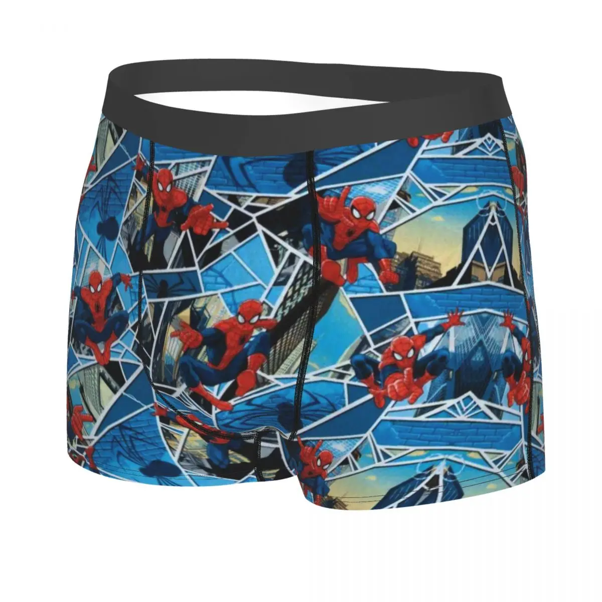 Spider Cobweb Hero Underwear Male Print Customized Spider Man Boxer Briefs Shorts Panties Soft Underpants