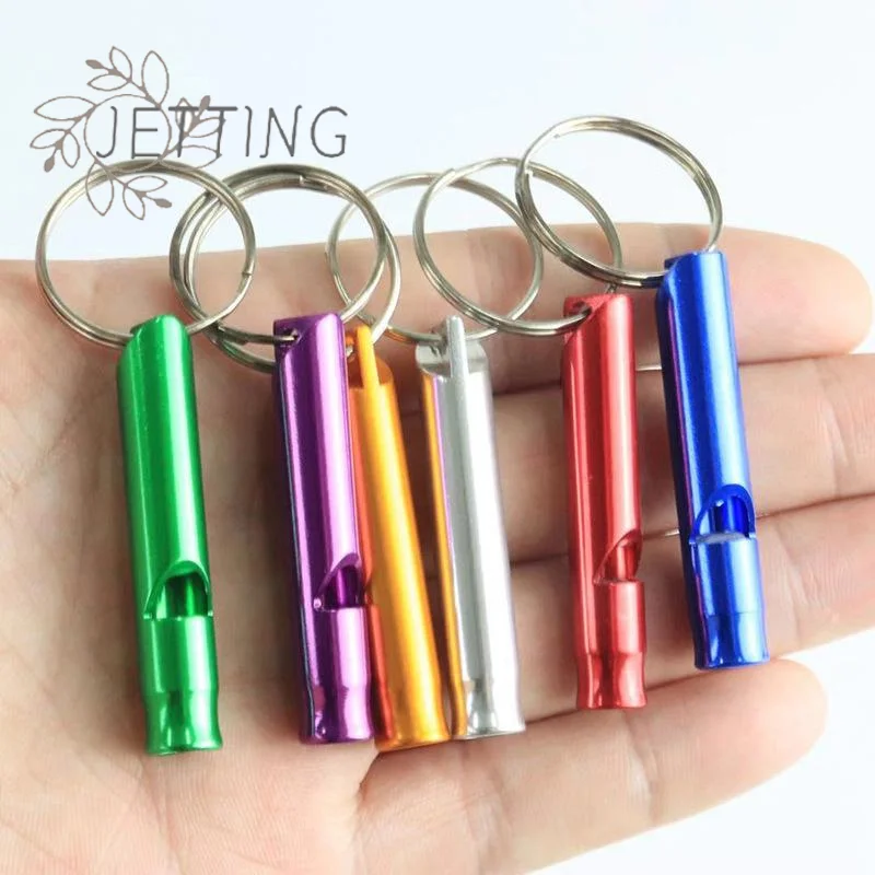 (SMTGDP11)1/3Pcs Small Multifunctional Aluminum Emergency Survival Whistle Keychain Camping Hiking Outdoor Tool Training Whistle