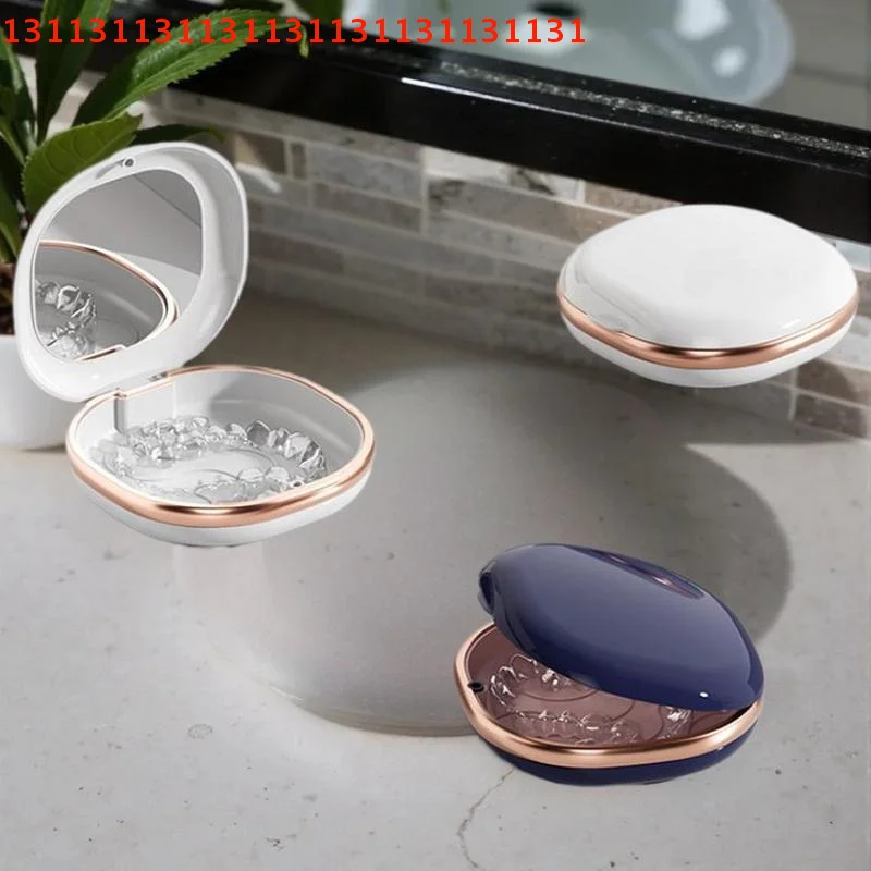 

Магнитный контейнер для предотвращения зубов, дорожная коробка для ложных протезов, 1 шт., чехол для брекетов с зеркалом, коробка для стоматологического фиксатора, чехол