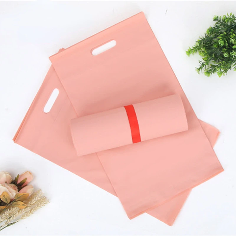 Thick Baby Pink Portable Self Adhesive Express Courier Packaging Bags CPE Frosted Envelope Gift Boxes Shipping Mailing Pouches