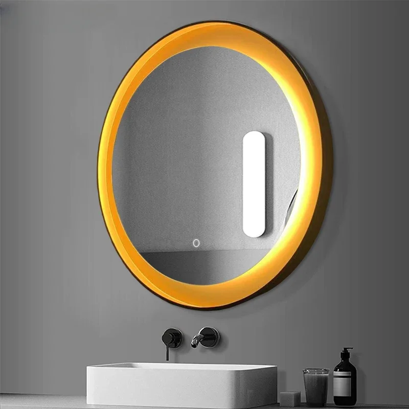 

Wall Living Room Home Art Decorative Custom Round Framed LED Mirrors