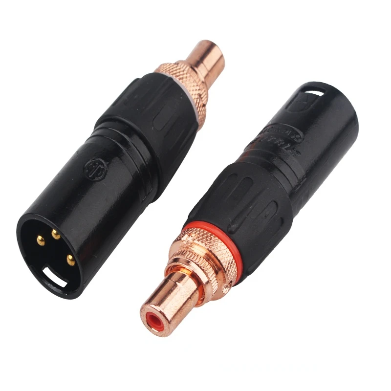 Neutrik XLR To RCA Female Socket Adapter Plated Red RCA Plug for HiFi Audio Connector