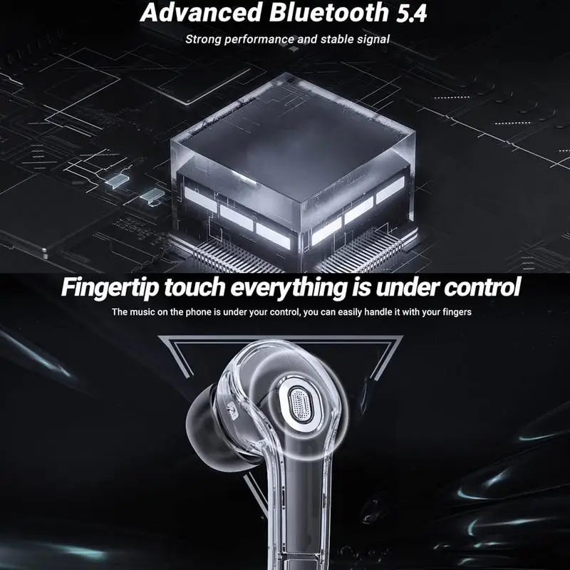 인이어 무선 이어버드, 깨끗한 체육관 헤드폰, 땀 방지 무선 이어폰, LED 디지털 디스플레이, 멋진 무선 이어버드, 5.4