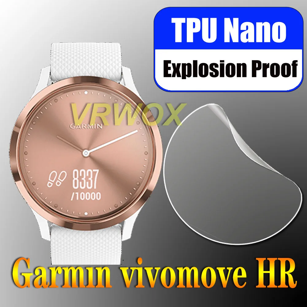 

1/3/5PCS For Garmin Vivomove HR Sport Watch HD Clear Anti-Scratch Nano Explosion-proof Screen Protector Accessories