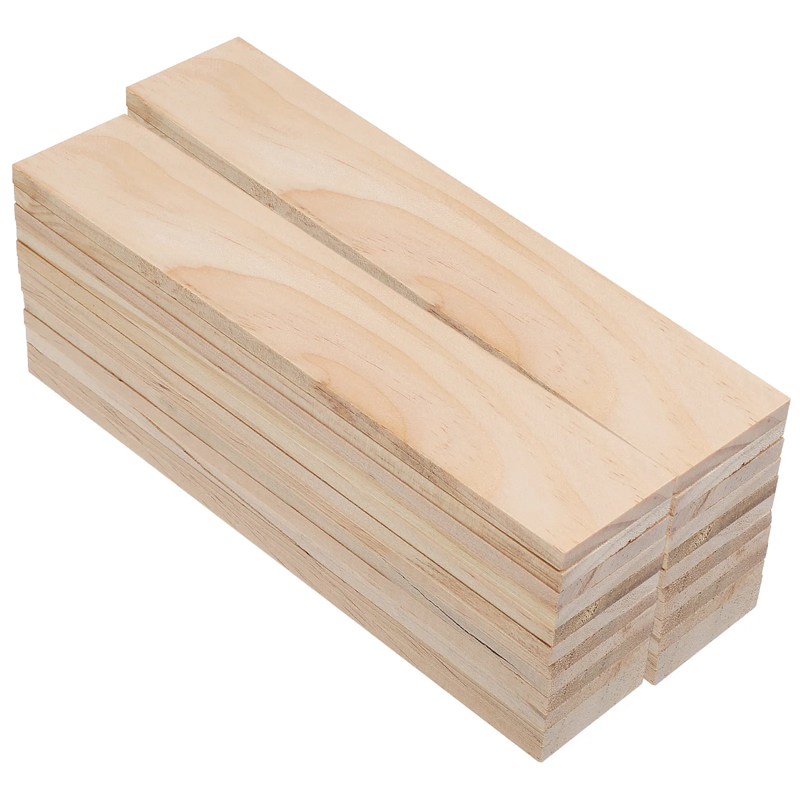 30Pcs Unfinished Wood Boards Crafting Rectangular Pine Planks 7.8x1.6x0.2 for DIY Art Painting Carving Natural Wood