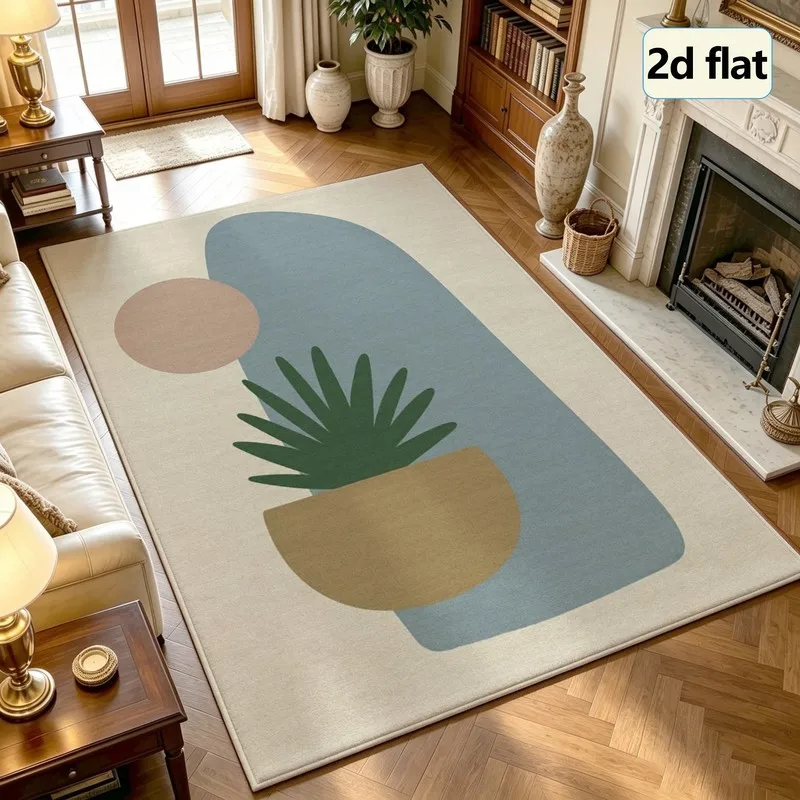 1 Piece of Simple Abstract Style Carpet, Soft and Comfortable, Easy to Maintain, Machine Washable, Indoor Rug, Suitable for Placing under the Table, Suitable for Living Room, Bedroom, Dining Room, Entryway, Home Office, Balcony, Home Decoration.