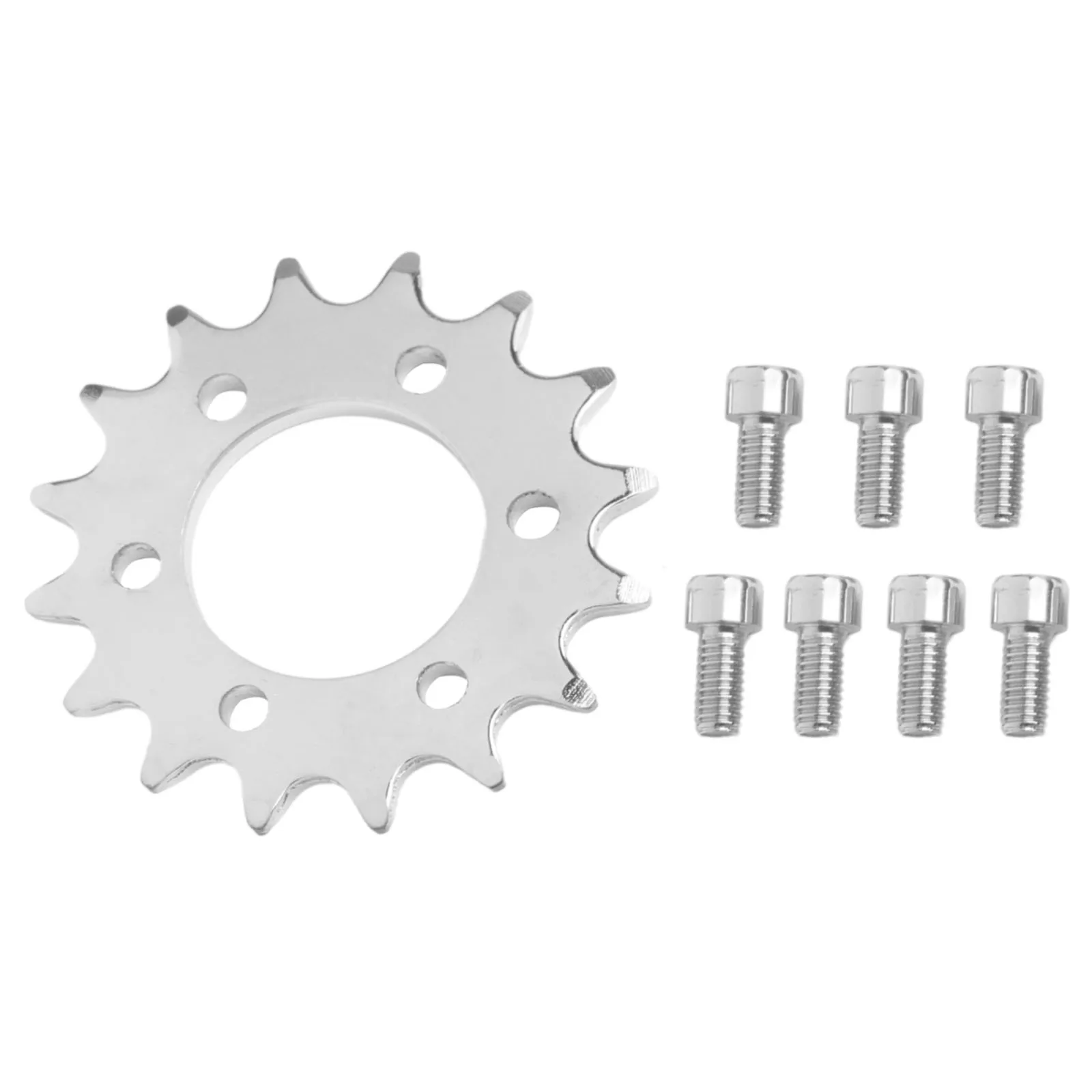 Electric Bicycle Motorcycle  Silver  For 410 Chain 16 Tooth Brake Disc Sprocket Gear Replace Motorcycle Accessories