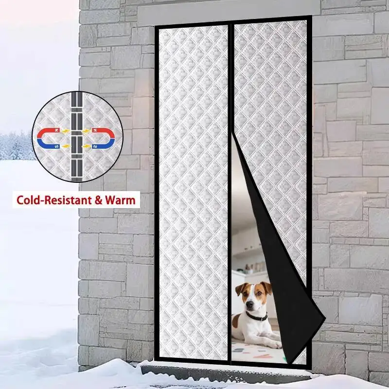 

New Magnetic Windproof Winter Door Curtain, Hands-Free Closing, Silent & Warm, Easy Installation, Essential For Home Use