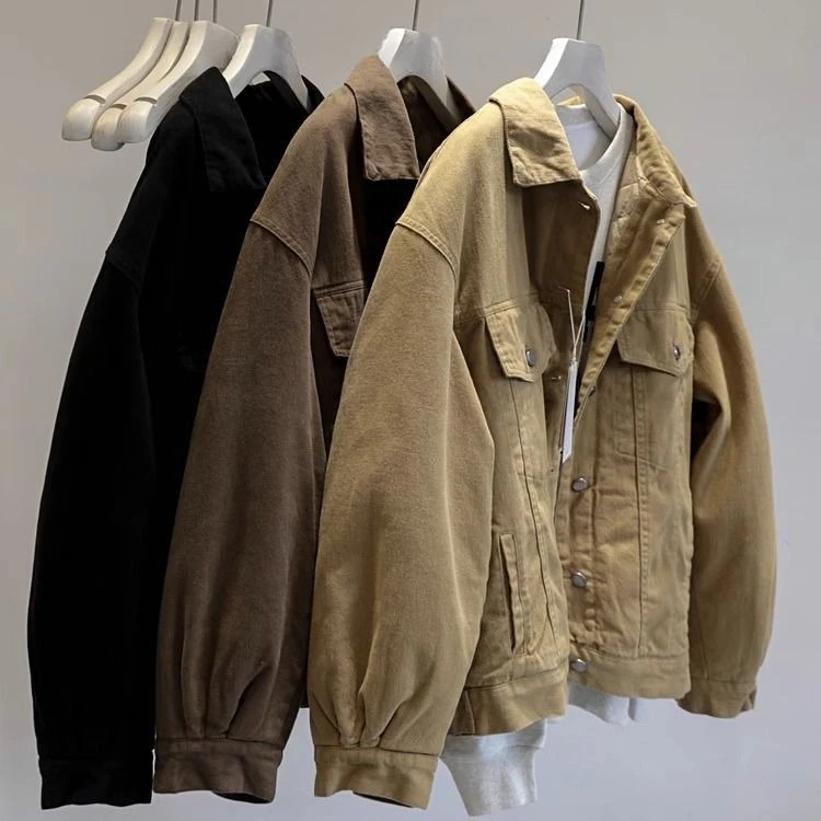 

Новые мужские тонкие куртки, весенне-осенние модные повседневные вельветовые куртки, винтажная свободная верхняя одежда, пальто для мужчин, топы больших размеров, новинка