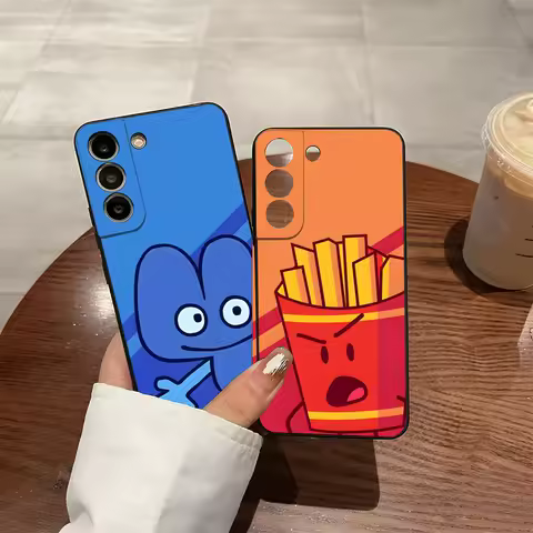 Bfdi Battle For Dream Island Phone Case For Samsung S25 S24 FE S23 S22 S21 Plus S20 Ultra Note20Ultra Black Soft Shell