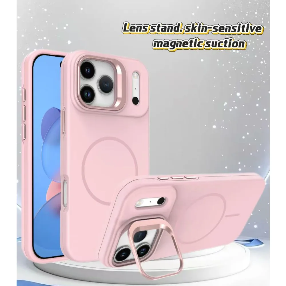 

Держатель объектива Airbag MagSafe Чехол для телефона iPhone 17AIR 16, 15, 14, 13, 12, 11 Pro Max Магнитная беспроводная зарядка Матовый жесткий чехол для ПК