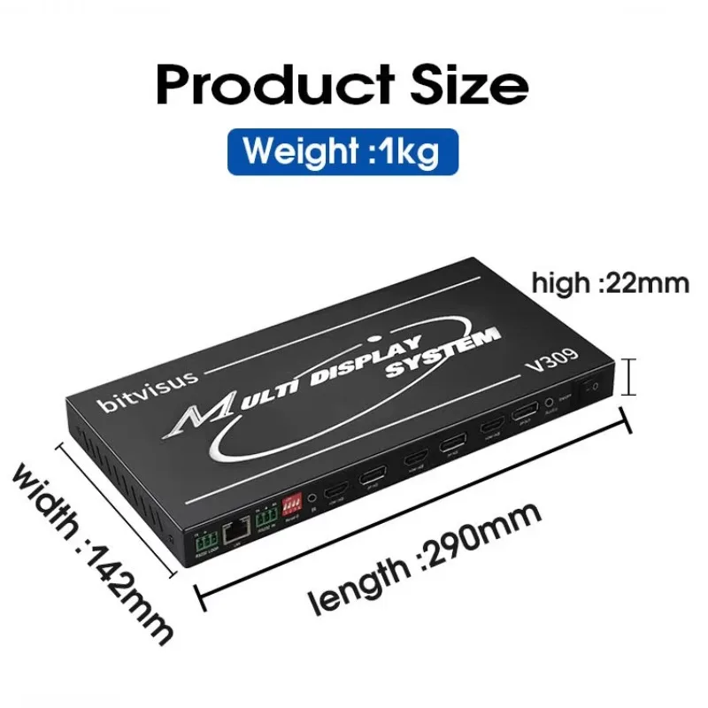 Customizable Professional Video Wall Processor 1X4-1X7 Multi-screen  Model MSE-8K-309HD 10HDMI Outputs 3DP Inputs
