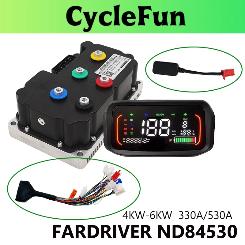 

Контроллер синусоидальной волны FarDriver ND84530 84 В 330 А BLDC с дисплеем N7 для электрических мотоциклов, скутеров, комплектов для переоборудования велосипедов