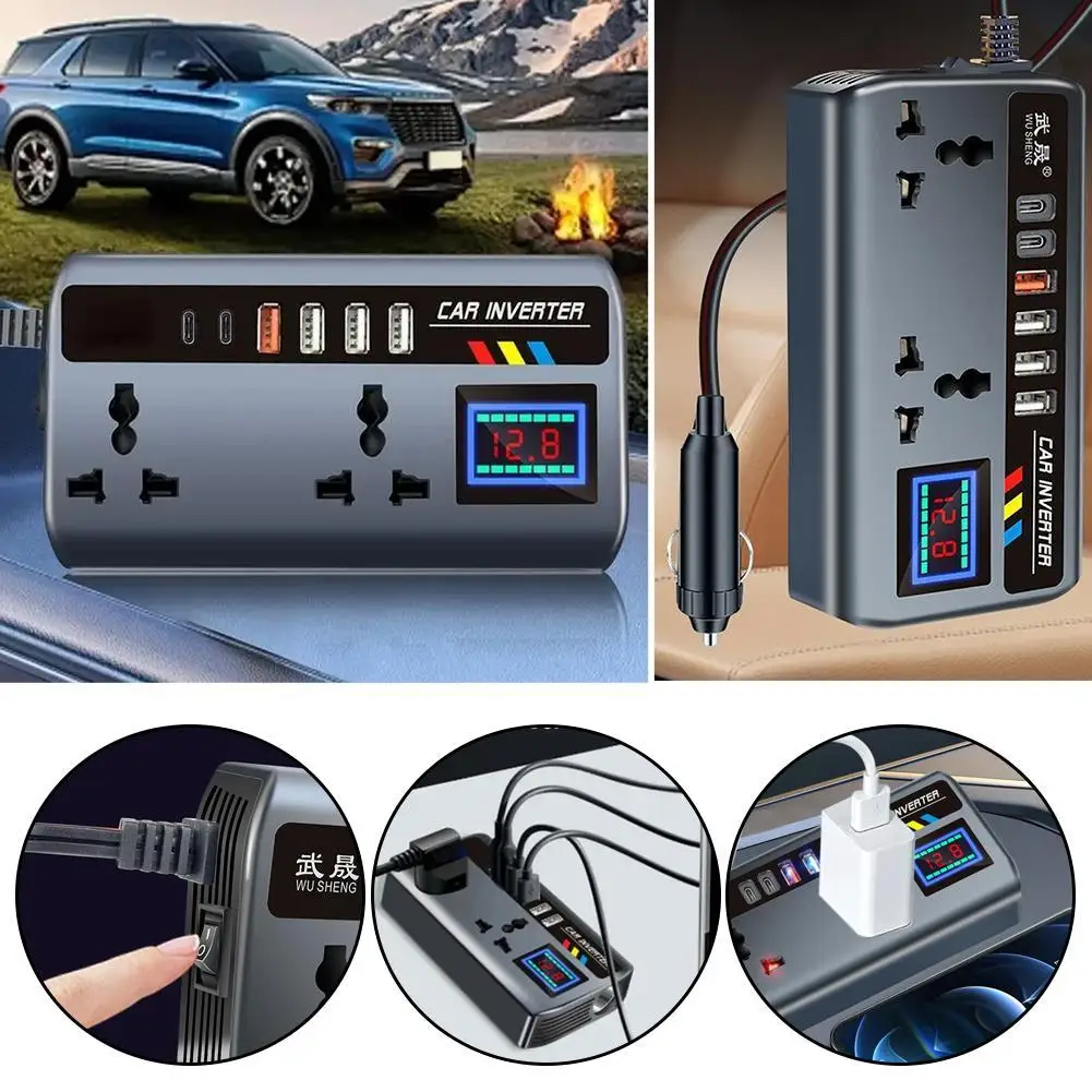 Car Inverter Converter 12V24V To 220V High Power Truck Car Charger Transformer Power Socket