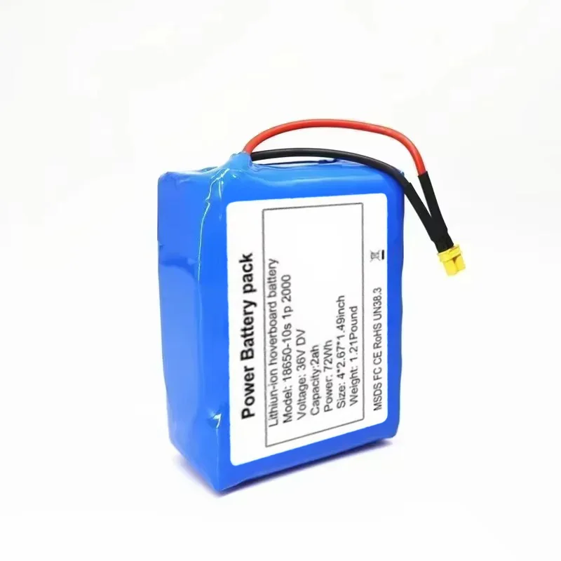

10S1P 36 В 2000 мАч аккумуляторные батареи литий-ионный аккумулятор для электрического самобалансирующегося скутера Hover Board одноколесного велосипеда.