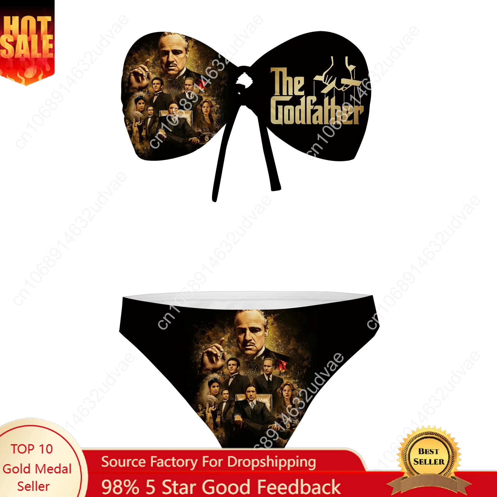 

The Godfather Strapless Swimsuit Womens Bathing Suits Personalized Fashion Swimwear Pool Party Sexy Bikini Customize Beachwear