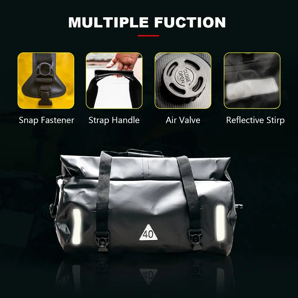 Motorcycle Waterproof Tail Bag Travel Outdoor Dry Luggage Motorbike Backpack Seat Bag Motor Rear Seat Bag Accessory for BMW