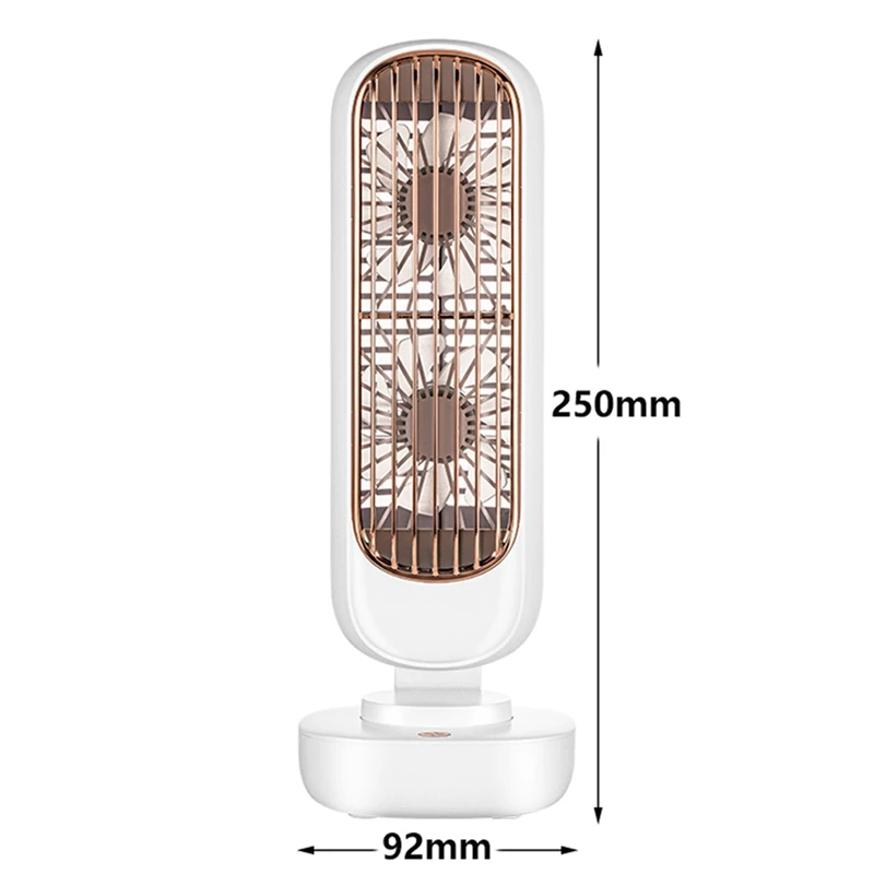 미니 USB 팬 배터리 충전식 타워 테이블 팬, C타입 휴대용 데스크탑 에어 쿨러, 가정 공부 캠핑용, 새로운 스탠드