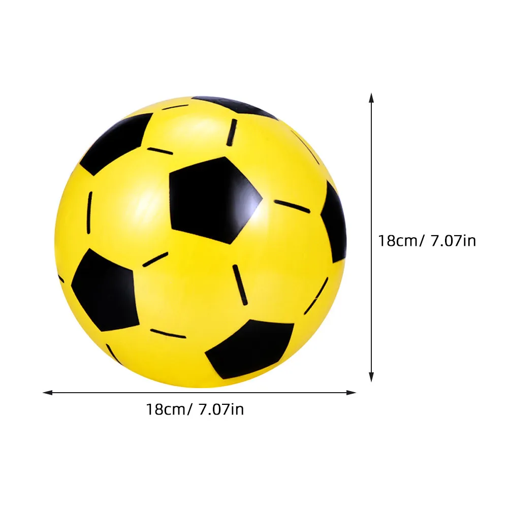 6Pcs Inflatable Soccer Balls 20Cm Diameter Soft Stress Squeeze Balls Indoor Outdoor Play Educational Hand Eye Coordination Pool