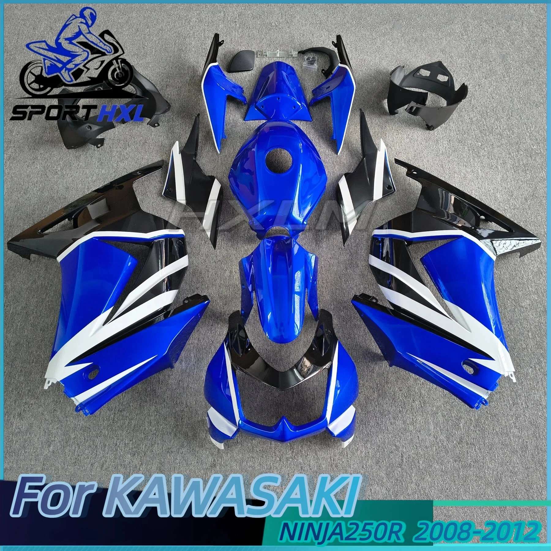 Factory Direct Motorcycle Panel Kit Bodywork Set High Quality Abs Injection Fits Ninja 250 Ninja250 ZX-250R EX250 2008 2009 2010