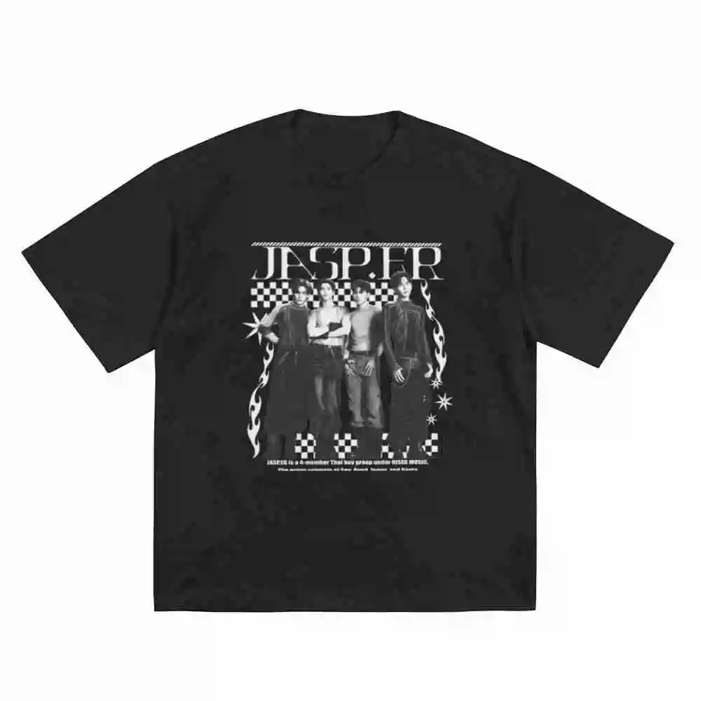 Retro Jasper Thai Boy Band Fanmade Short Sleeve Tee 100% Cotton T-Shirt