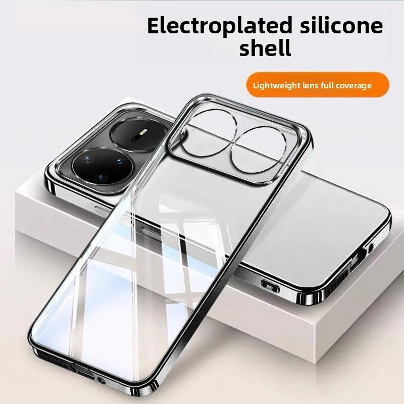 For Huawei Nova 15 14 Pro Case Transparent Full-cover Electroplated Silicone Anti-drop Cover For Huawei 15Ultra Shockproof Funda