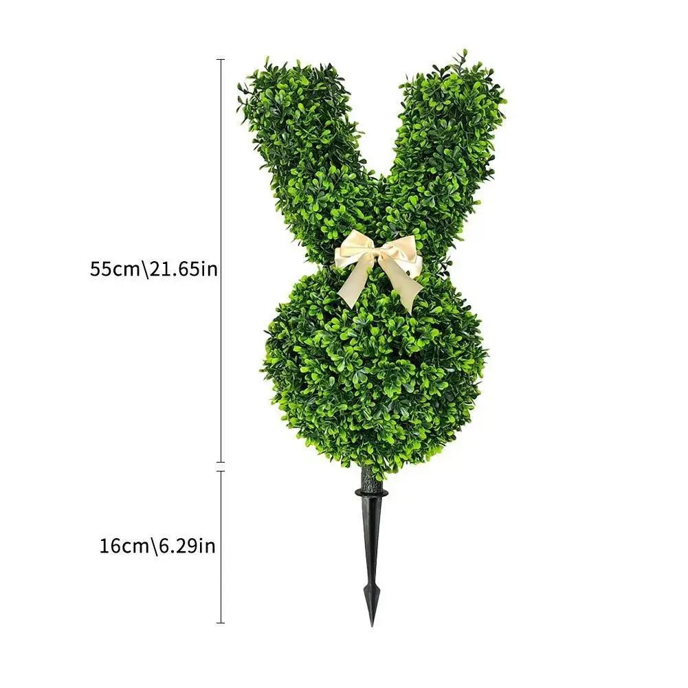 

Easter Bunny Simulation Plant Garden Decor Realistic Rabbit Shape Greenery Lawn Stake Outdoor Decoration Summer Faux Botanicals