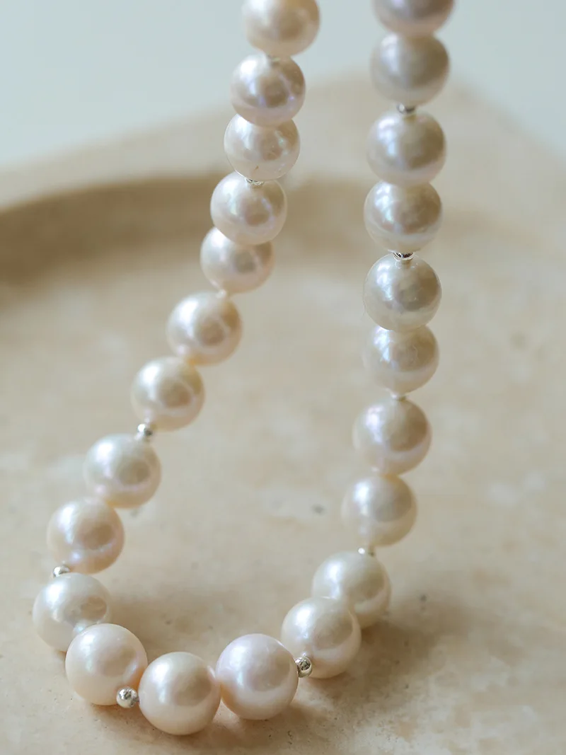 Natural Big Size Baroque Pearl Beads Choker OT Chain Necklace Women Jewelry Punk Designer Runway Rare Gown Boho Japan Korean