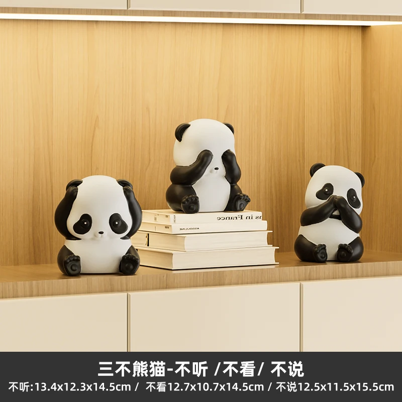 

Panda Statue Healing Emotions Simple Home Decoration New Home Living Room Bookshelf TV Cabinet Background Wall Decoration