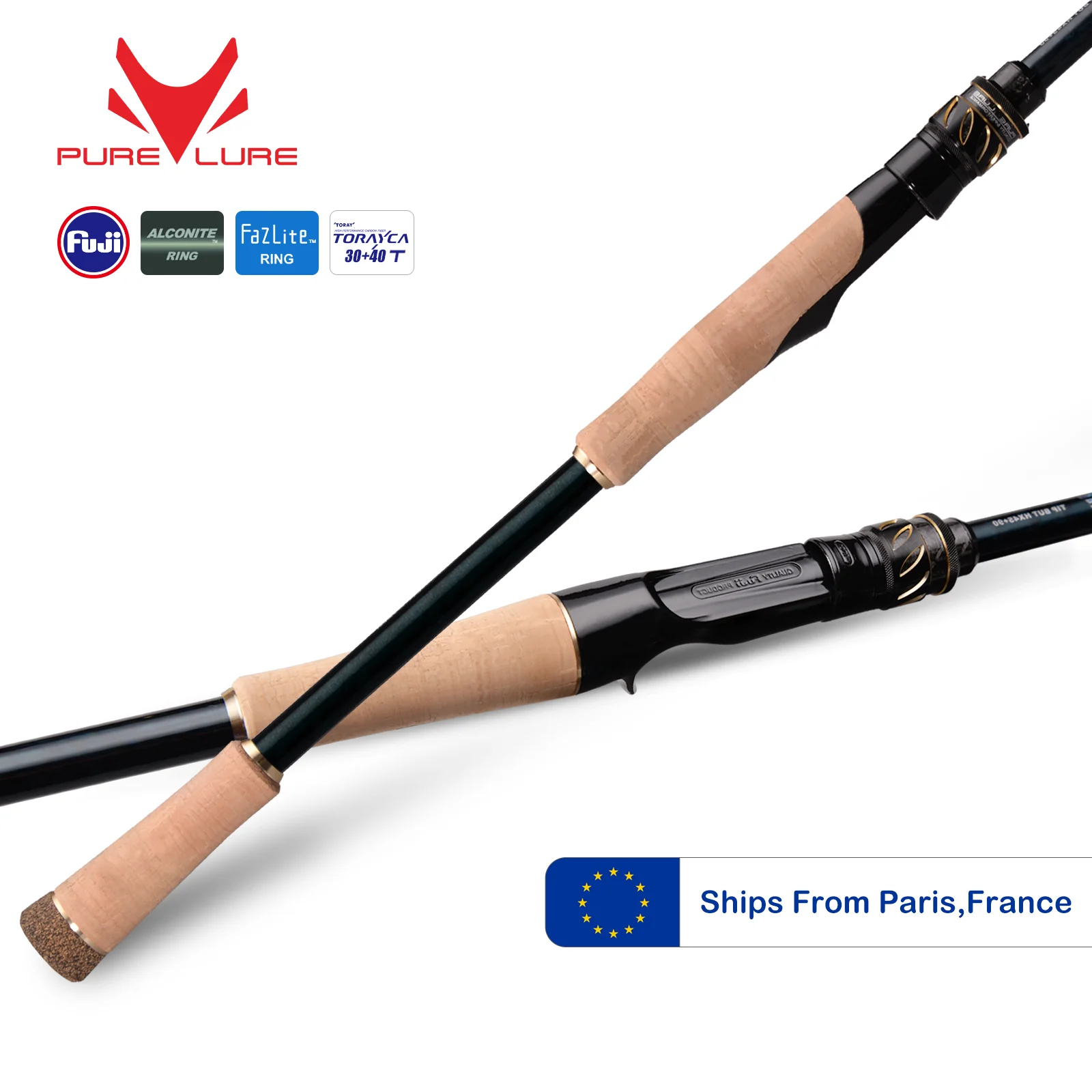 PURELURE DANCE S822H ML H canne à pêche pour bar canne à pêche longue lancer à haute teneur en carbone dans les accessoires FUJI, Plus moulinet de filature