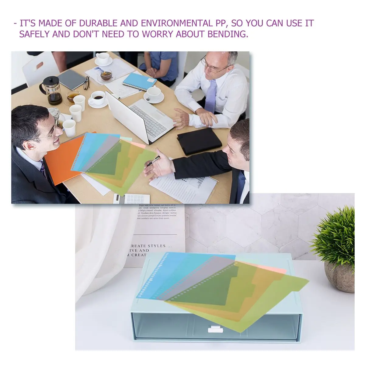 

Red Insertable Page Dividers for Binder ganizers PP Material Separate Documents Notebooks Easy Find Content