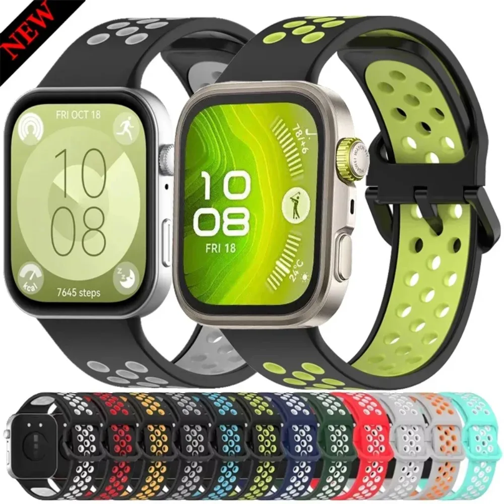 Weiches Silikon für Huawei Watch Fit 4 Fit 3, bequemes, atmungsaktives Armband für Huawei Watch Fit 4 Pro, Zubehörband