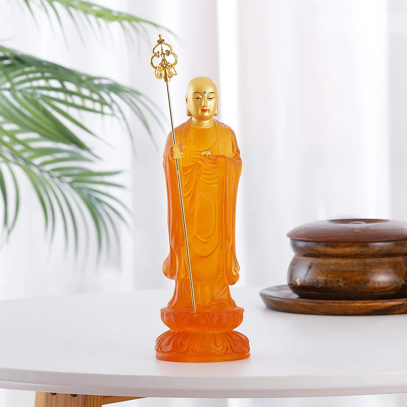 

Прозрачная смола boutique glazed Jizo статуя Будды Бодхисаттва домашние предметы интерьера для поклонения Jizo King temple home