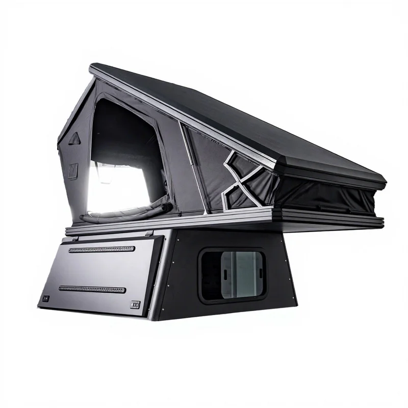 Pop up Roof Top BakkieTent  Aluminum Pickup Truck Camper Camping Hard Shell  Pickup Truck Tent with Canopy for  Tacoma Hilux