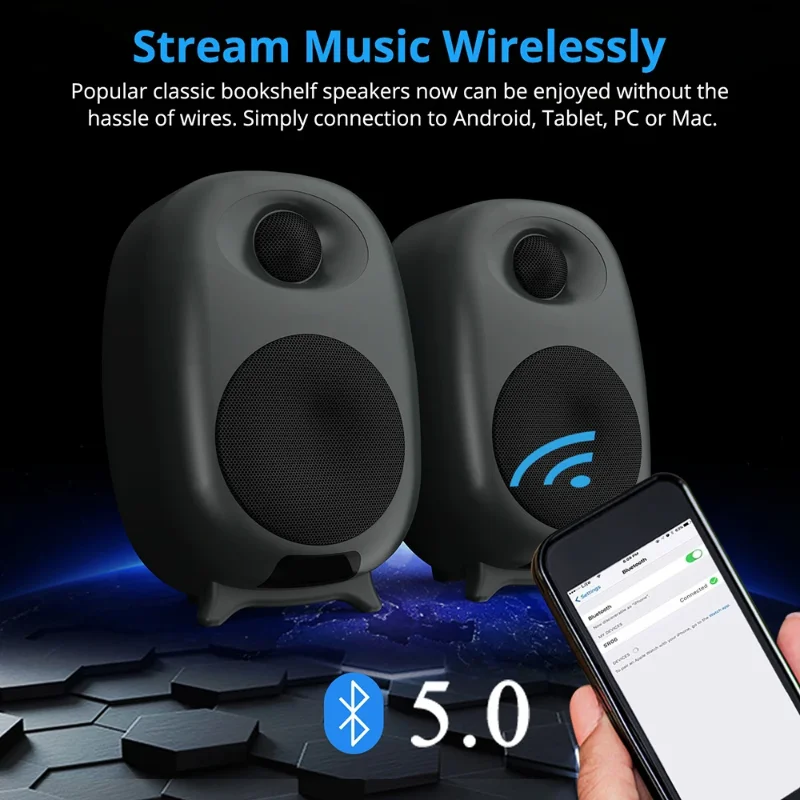 Bestisan SR06 Bluetooth Speakers Home Theatre PC TV Bookshelf Speakers Surround Sound Wireless Subwoofer 60W Super Bass Boom Box