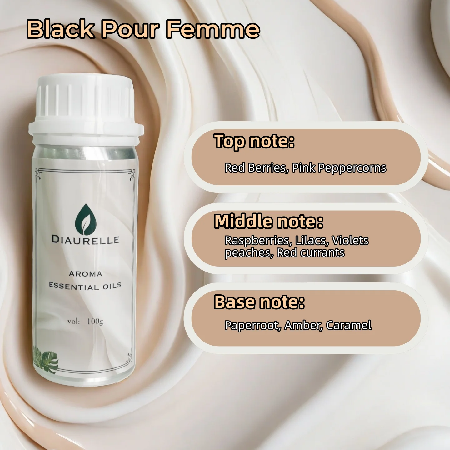 Black Pour Femme Hotel Essential Oil Perfume Aroma Diffuser Air Freshener