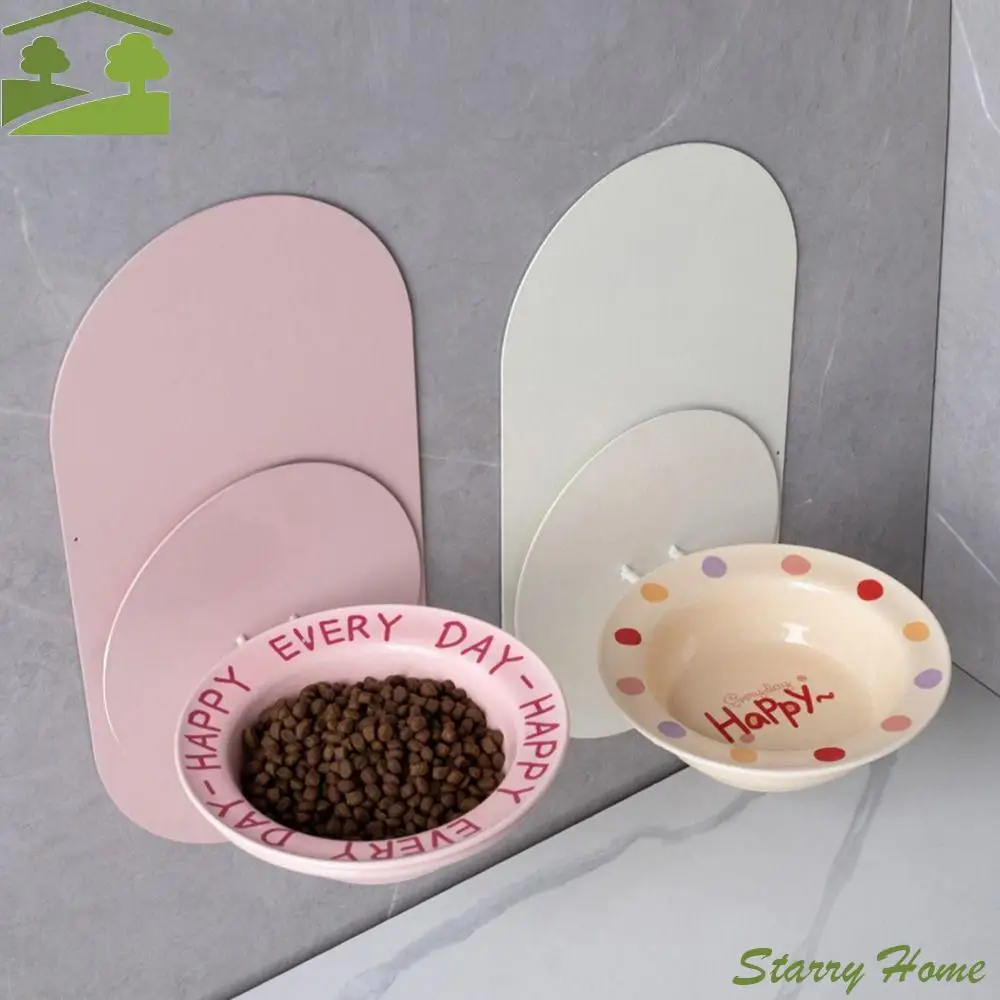 

Creative Ceramic Pet Feeding Bowl Wall Mounted Magnetic Dog Food Water Bowls Anti-Tip Neck Guard Dog Bowl for Home