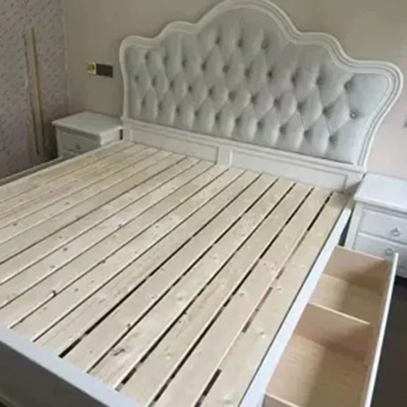 الراقية الملكي سرير مزدوج الملك الفاخرة الاطفال التوأم الإطار سرير مزدوج اللوح الأمامي النوم Letti Matrimoniali الأثاث لغرفة النوم