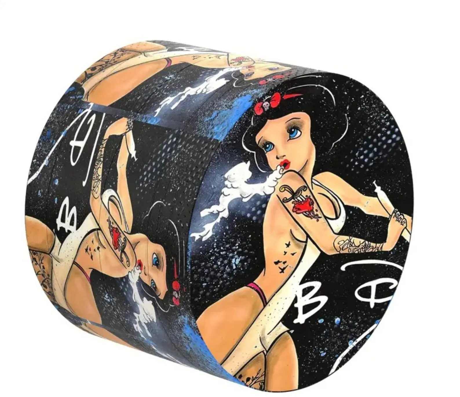 50mm/2inch Sexy Lady Smoking Metal Herb Grinder