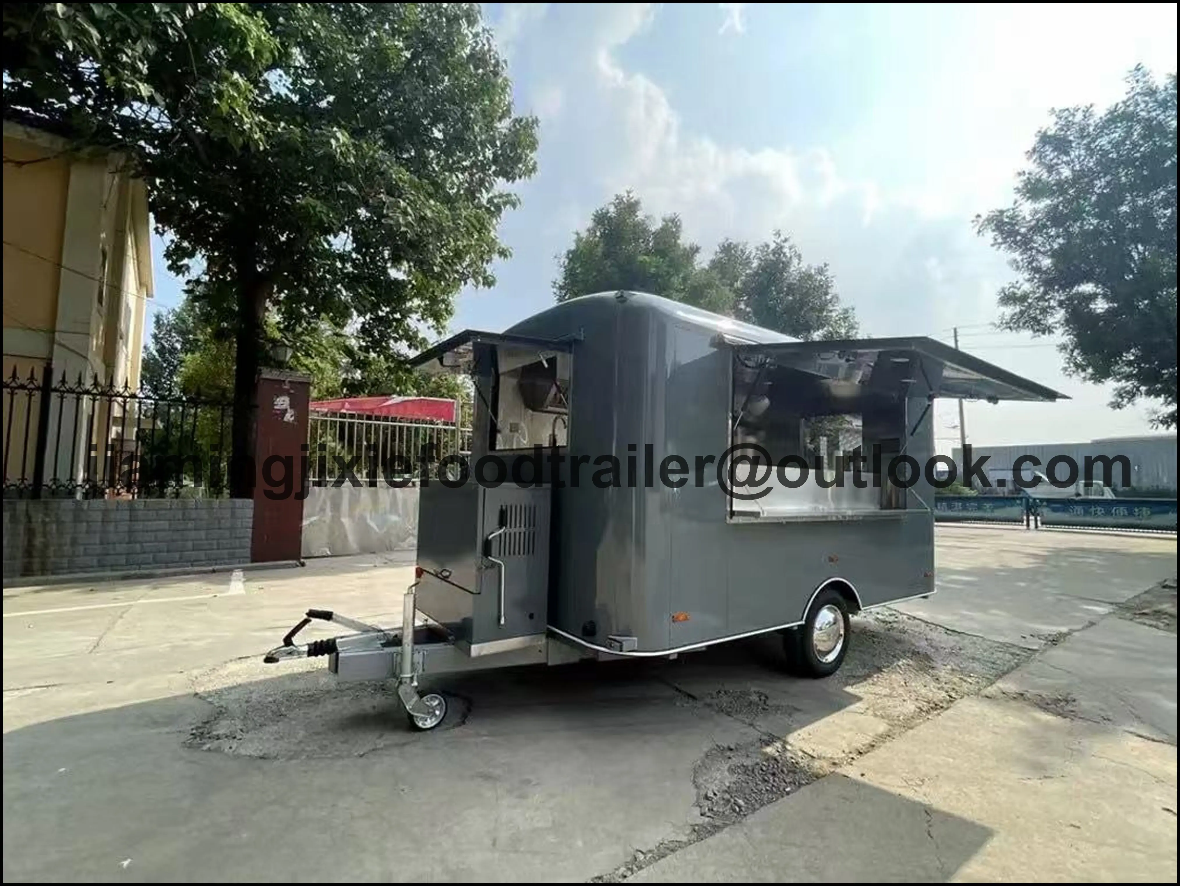 

Custom Small Ice Cream Coffee Shop Bar Remolque Food Van Truck Mobile Kitchen Mobile Catering Trailer Fully Equipped