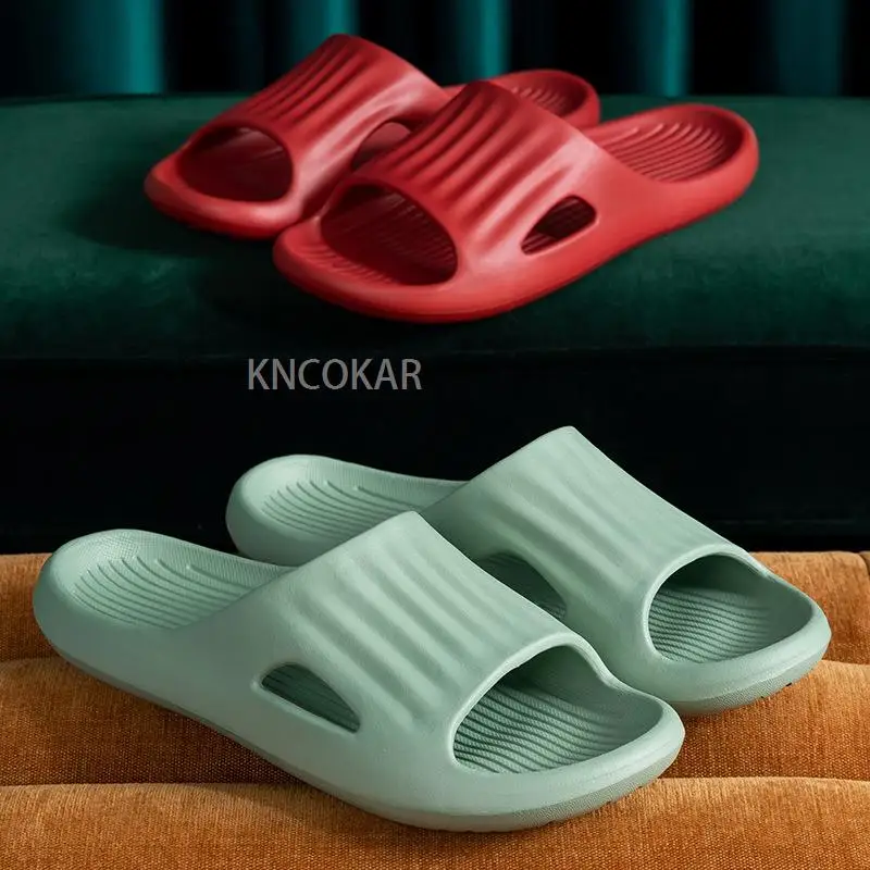 Slippers summer women's soft thick bottom men's home non-slip bathroom bath EVA household feces sandals and slippers couples