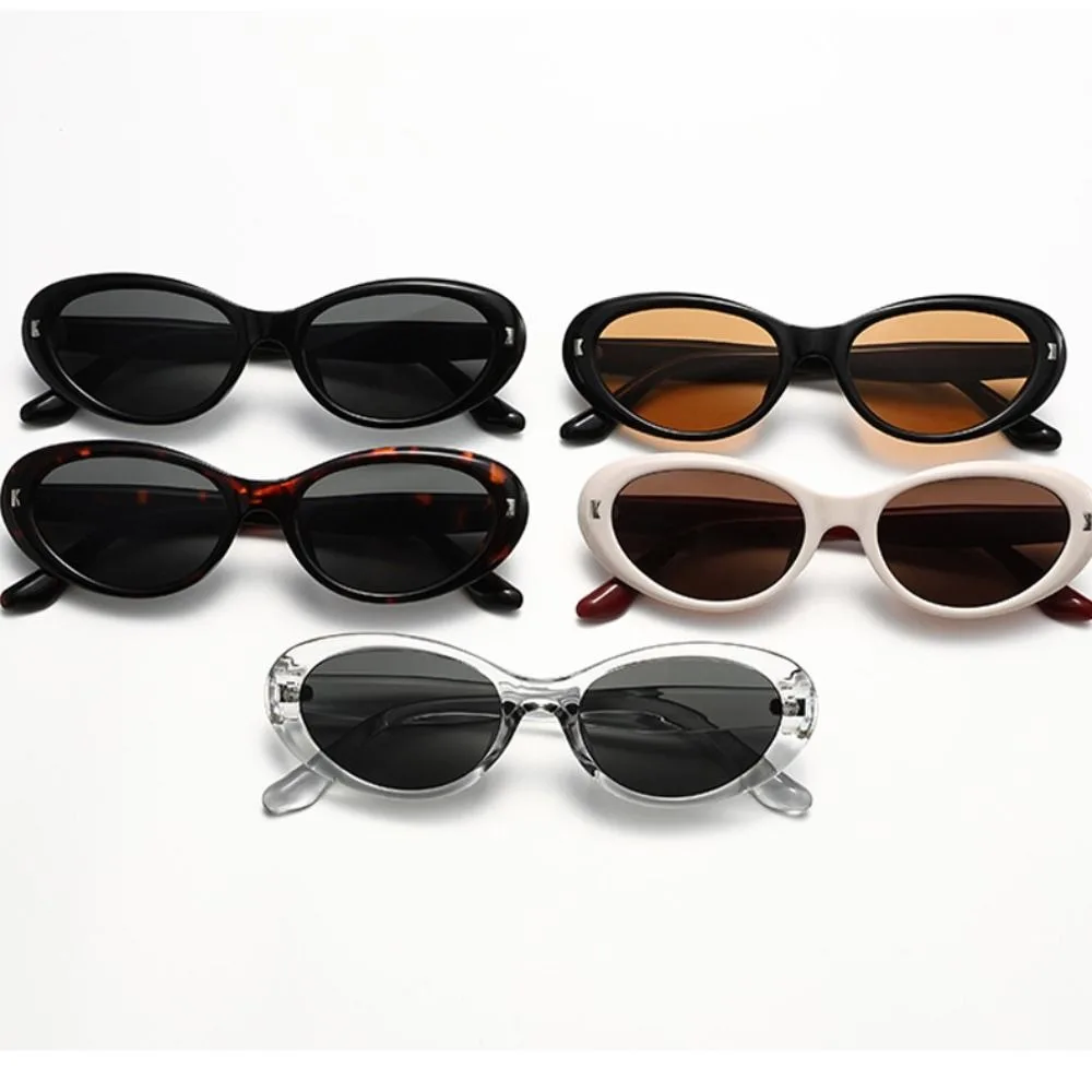 

New Elliptic Frame Women Sunglasses UV400 Anti-Reflective Retro Sunglasses UV Protection Black Shades Beach