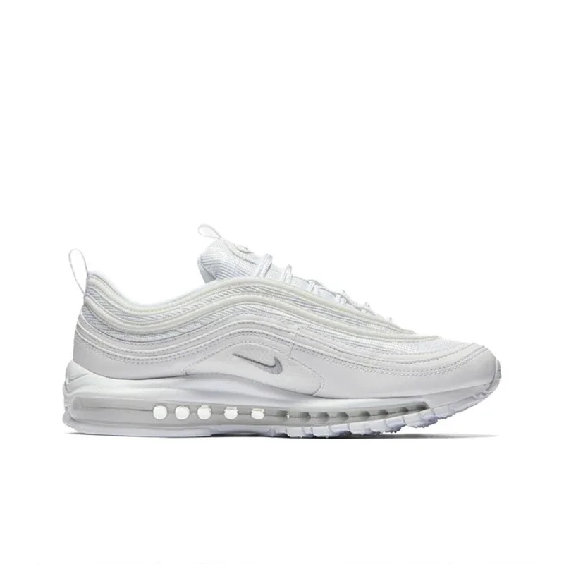 Original Nike Air Max 97 White bullet Men's and Women's Running Shoes Aseismatic Breathable Sports Unisex Sneakers 921826-101