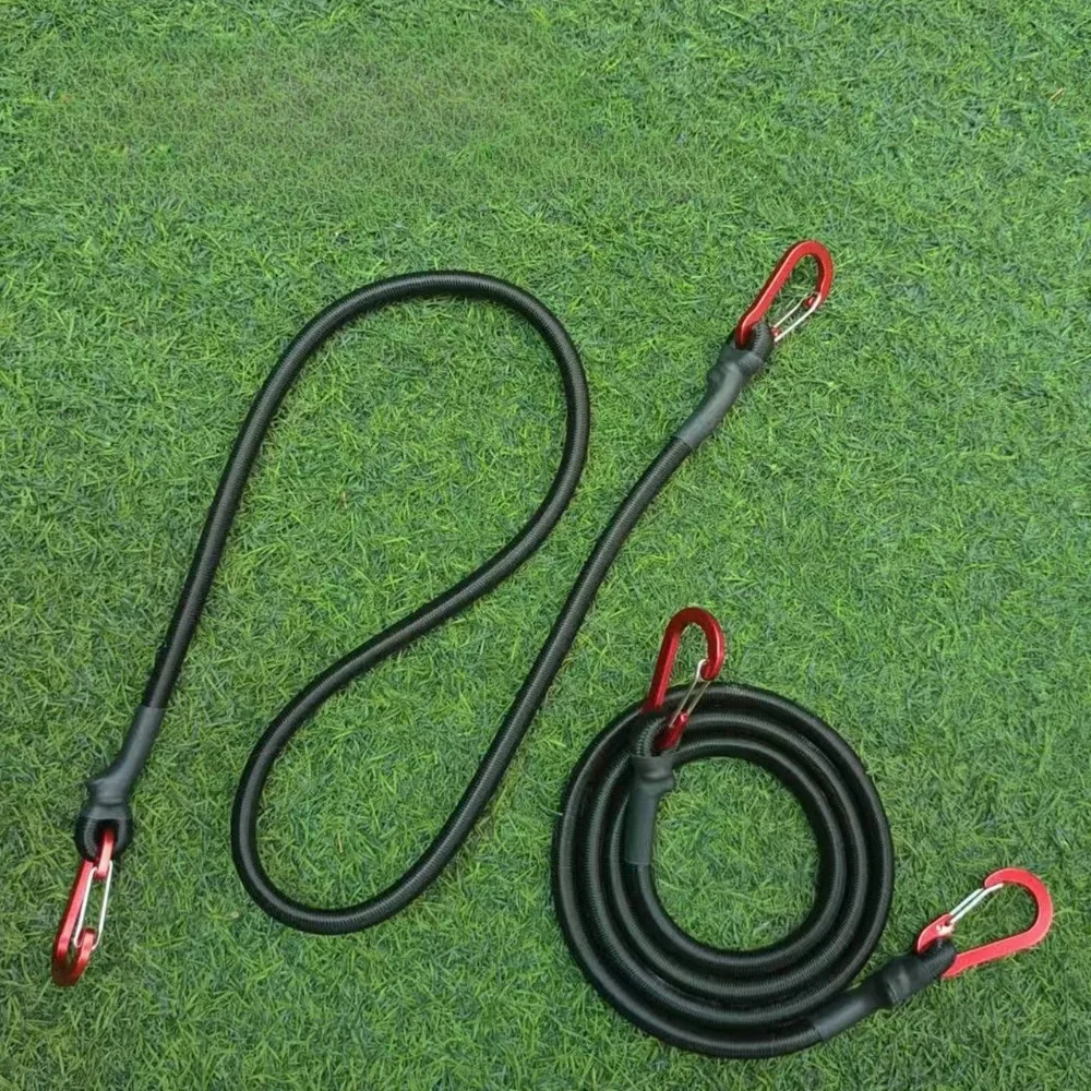 조절 가능한 고리 달린 탄성 스트랩 8mm 번지 코드 캠핑 짐 자전거 화물 다용도 타이 다운 유틸리티 로프 팩