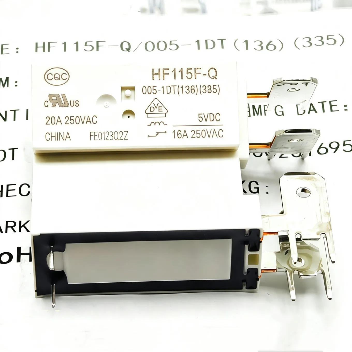 Original New 100% JQX-115F-Q HF115F-Q 005-1DT (136) (385) 4PIN 20A One Normally Closed Relay