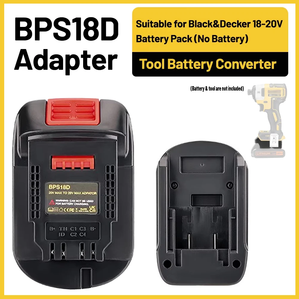 

Suitable for Black&Decker 18-20V Battery Which Can Be Used for Dewalt Power Tools BPS18D Portable Adapter Is Applicableis