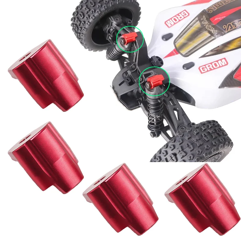 4 stuks Metal Shock Suspension Cover Upgrade Onderdelen voor 1/18 Typhon Graniet GROM 1/16 Mojave Grom